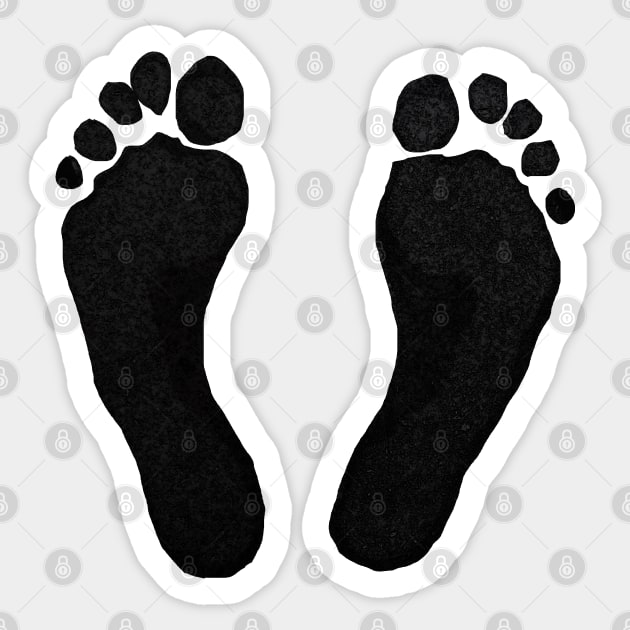 Barefoot Barefeet to save the planet Sticker by PlanetMonkey